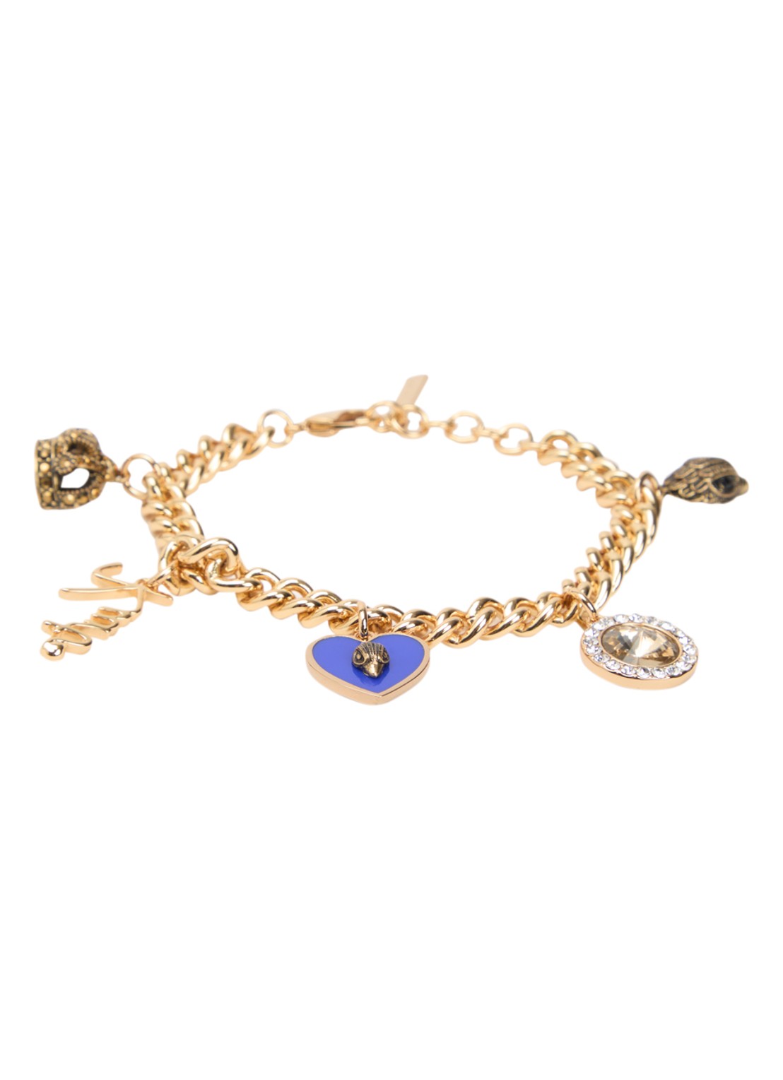 Kurt Geiger Kurt Charm armband met hanger - voorkant goud