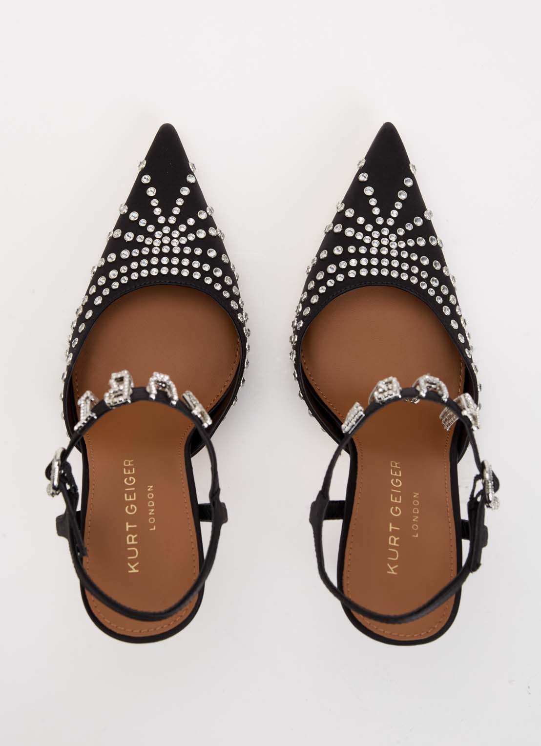 Kurt Geiger Kurt sandalette met strass - detail 2 zwart