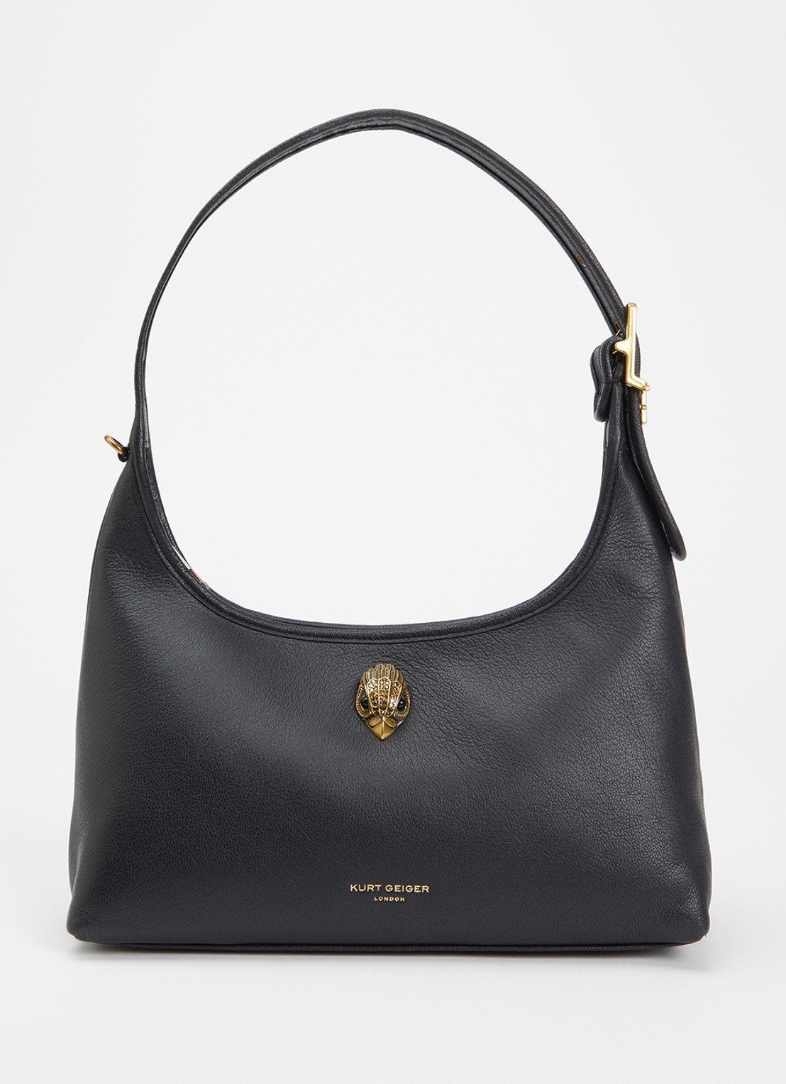 Kurt Geiger Kurt schoudertas van leer  - voorkant 5 zwart