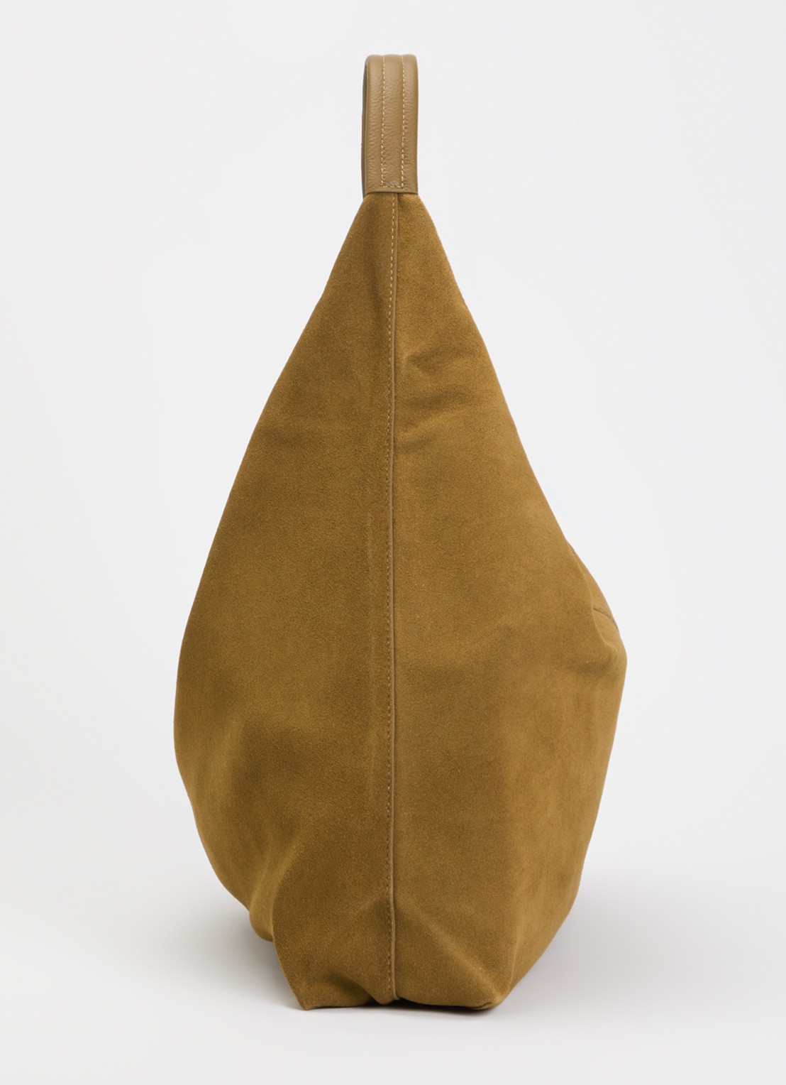 Kurt Geiger Large Chelsea Slouch schoudertas van suède - detail 3 cognac