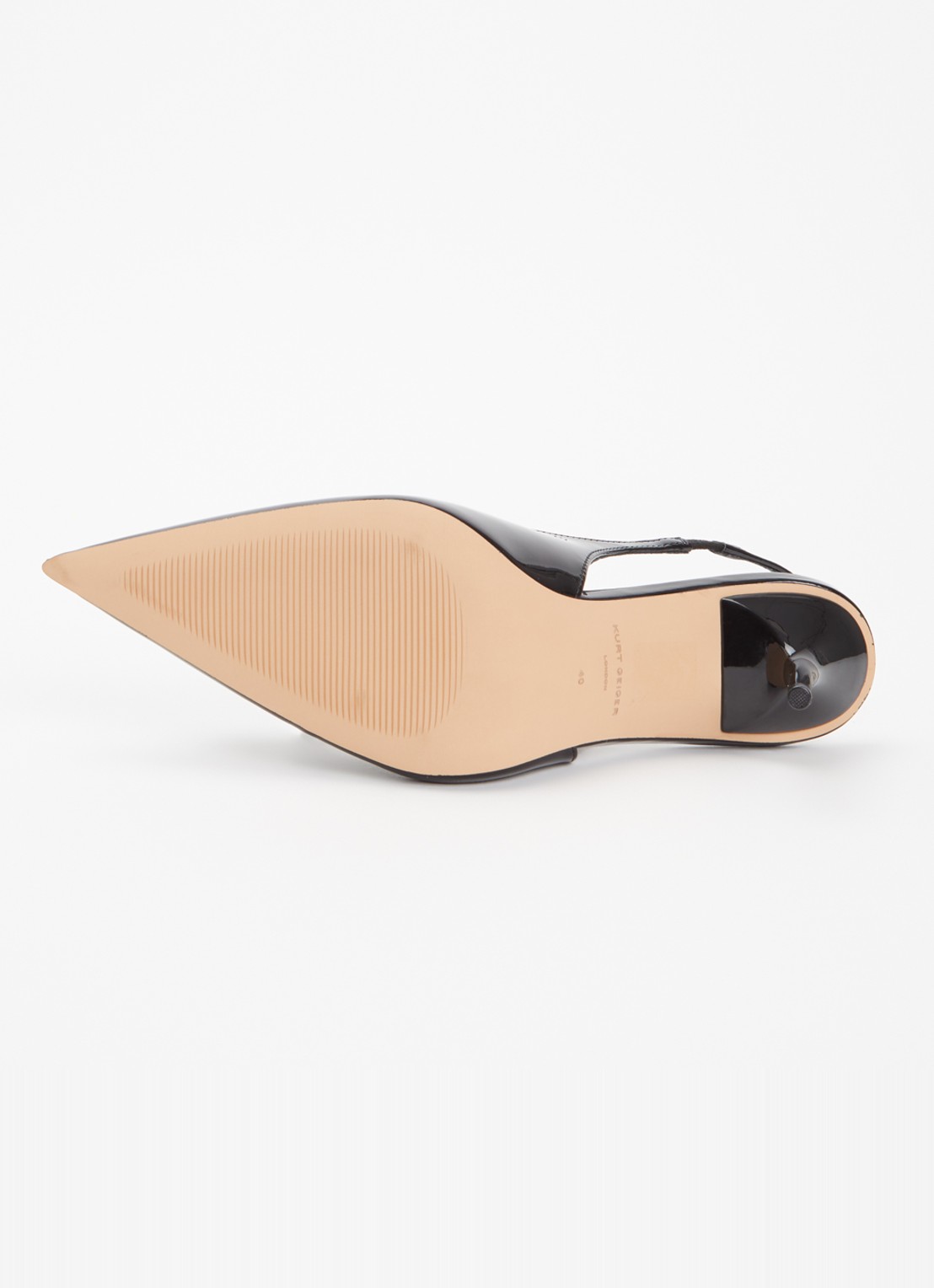 Kurt Geiger Large Eagle slingback van leer - detail 4 zwart