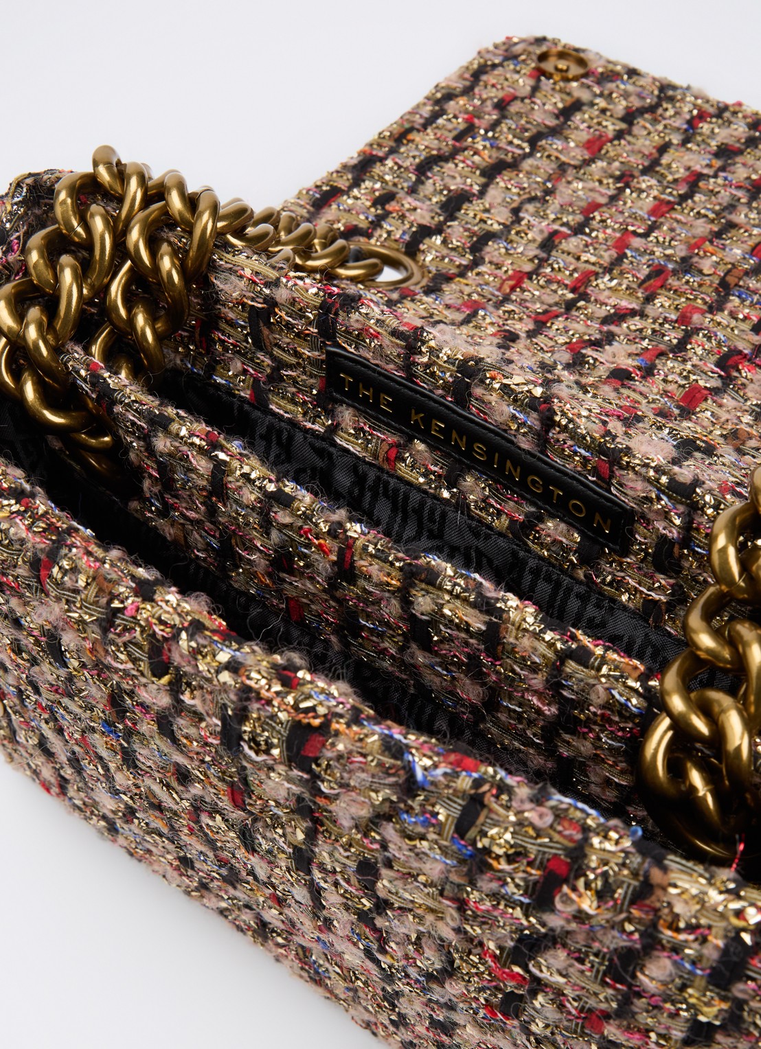 Kurt Geiger Large Kensington schoudertas met tweed-look - detail 5 goud