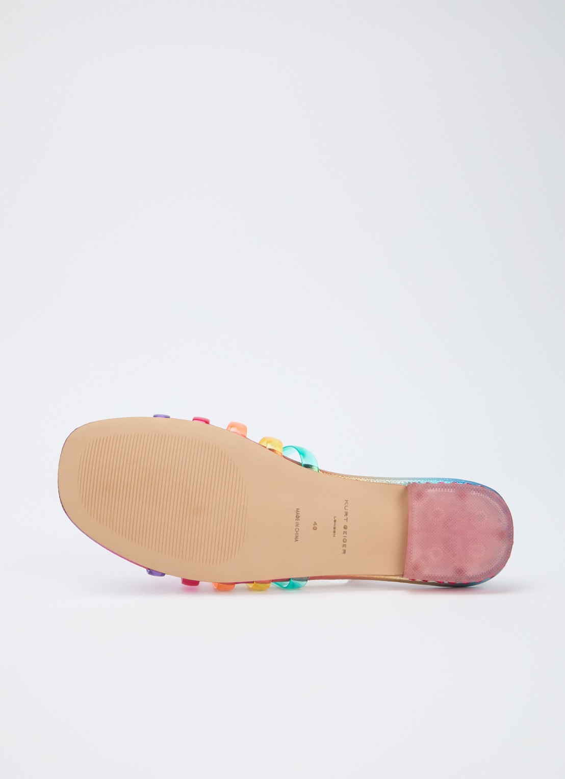 Kurt Geiger Maddison slipper met metallic finish en strass - detail 5 paars