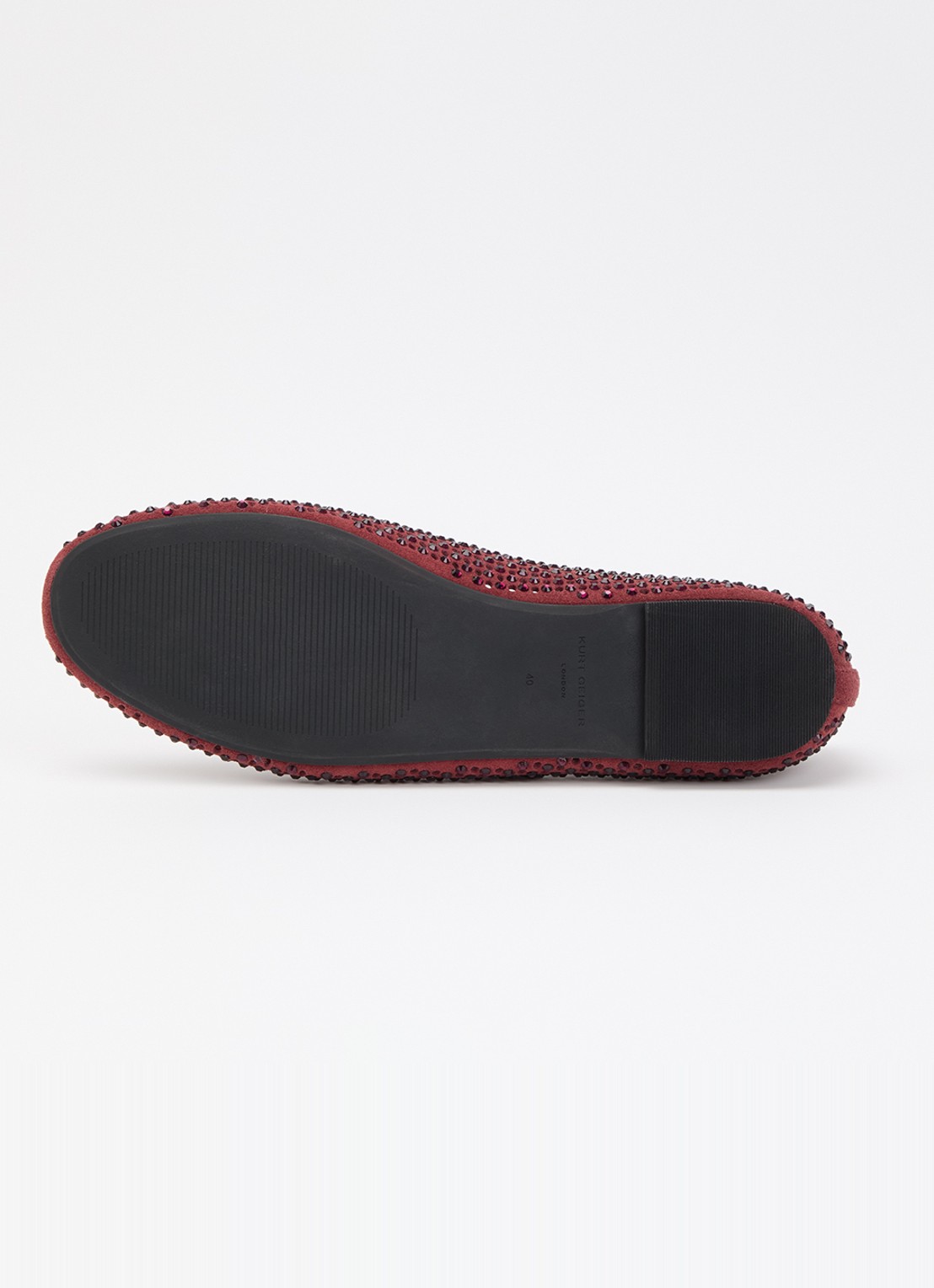 Kurt Geiger Mayfair ballerina met strass - detail 5 bordeauxrood