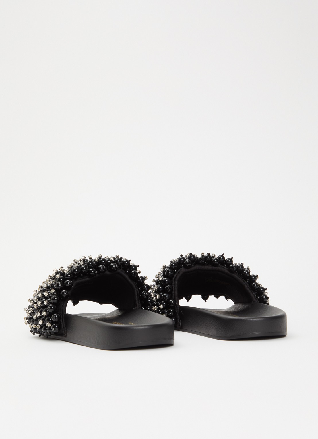 Kurt Geiger Meena Eagle slipper met strass - achterkant 2 zwart