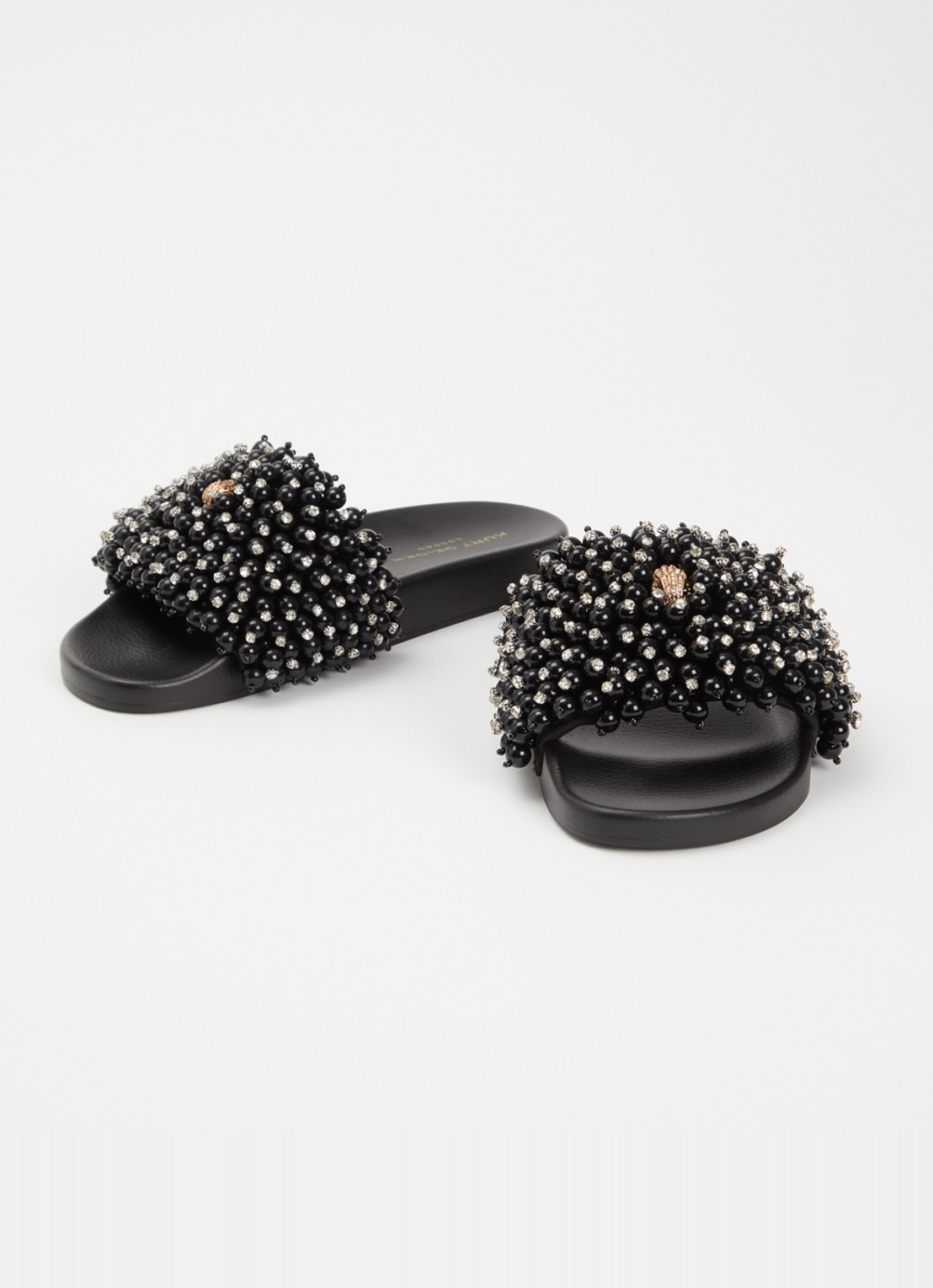 Kurt Geiger Meena Eagle slipper met strass - detail 3 zwart