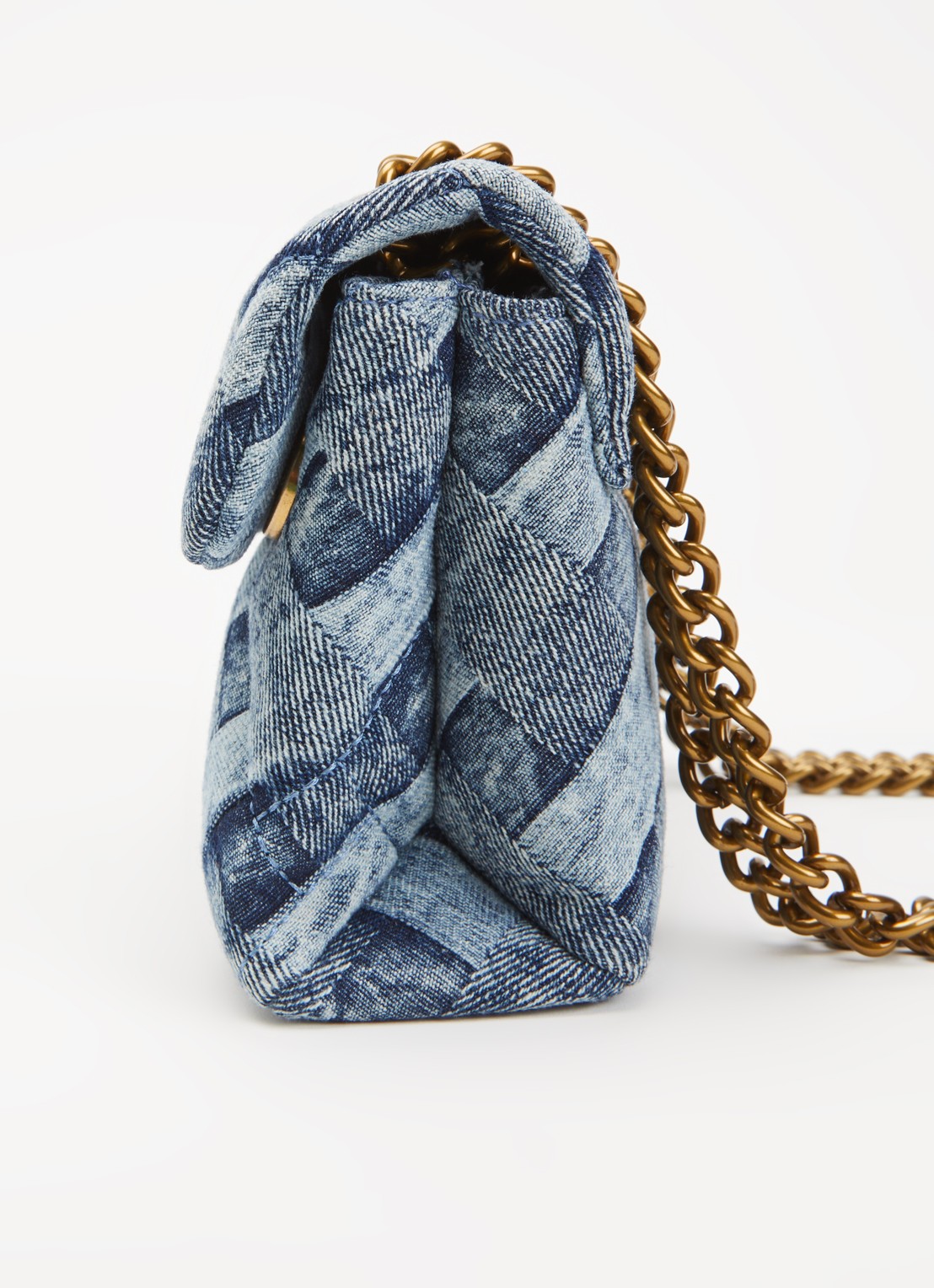 Kurt Geiger Mini Kensington crossbodytas van denim en verstelbare schouderriem - detail 6 indigo