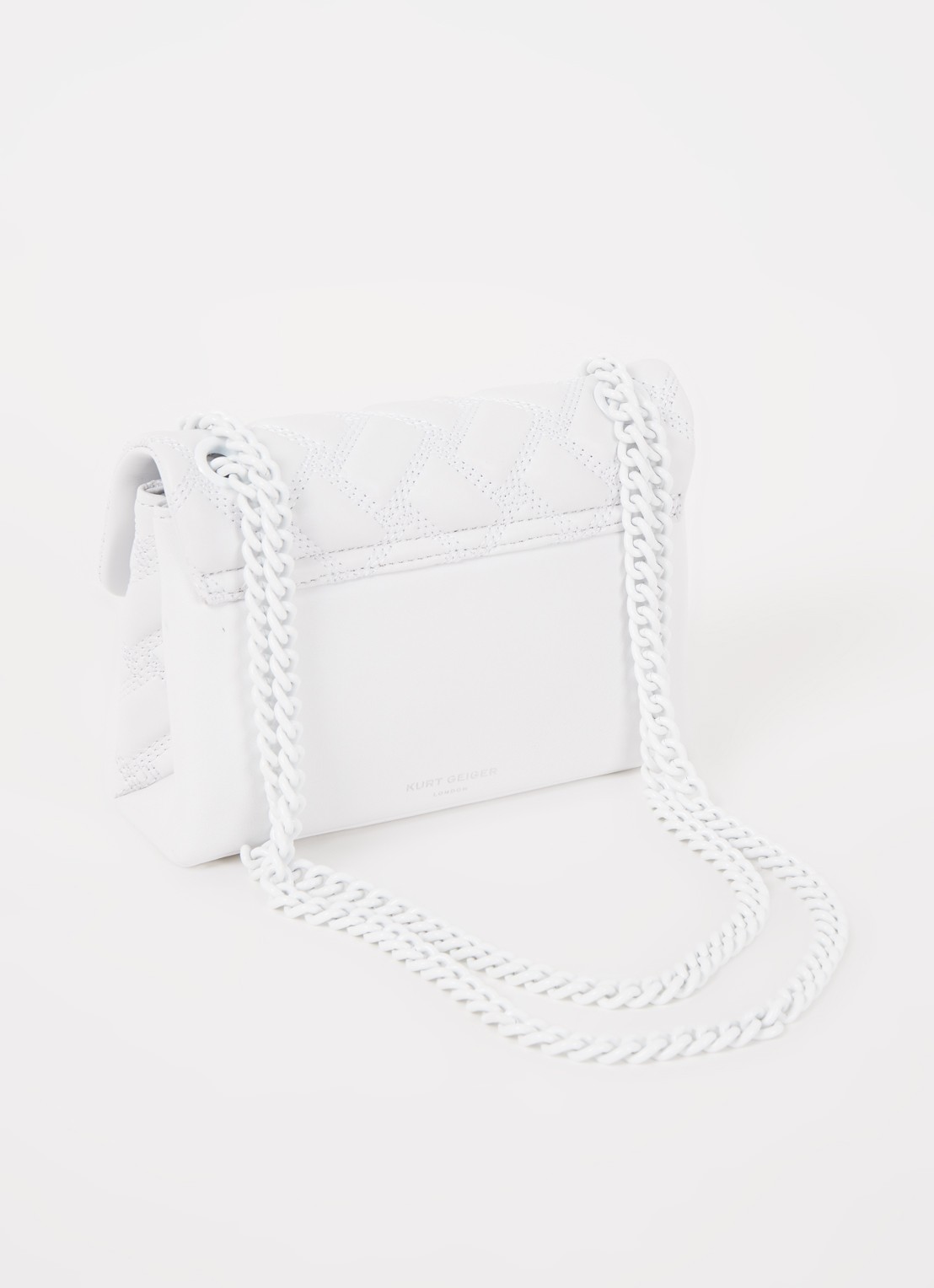 Kurt Geiger Mini Kensington crossbodytas van leer - achterkant 4 wit