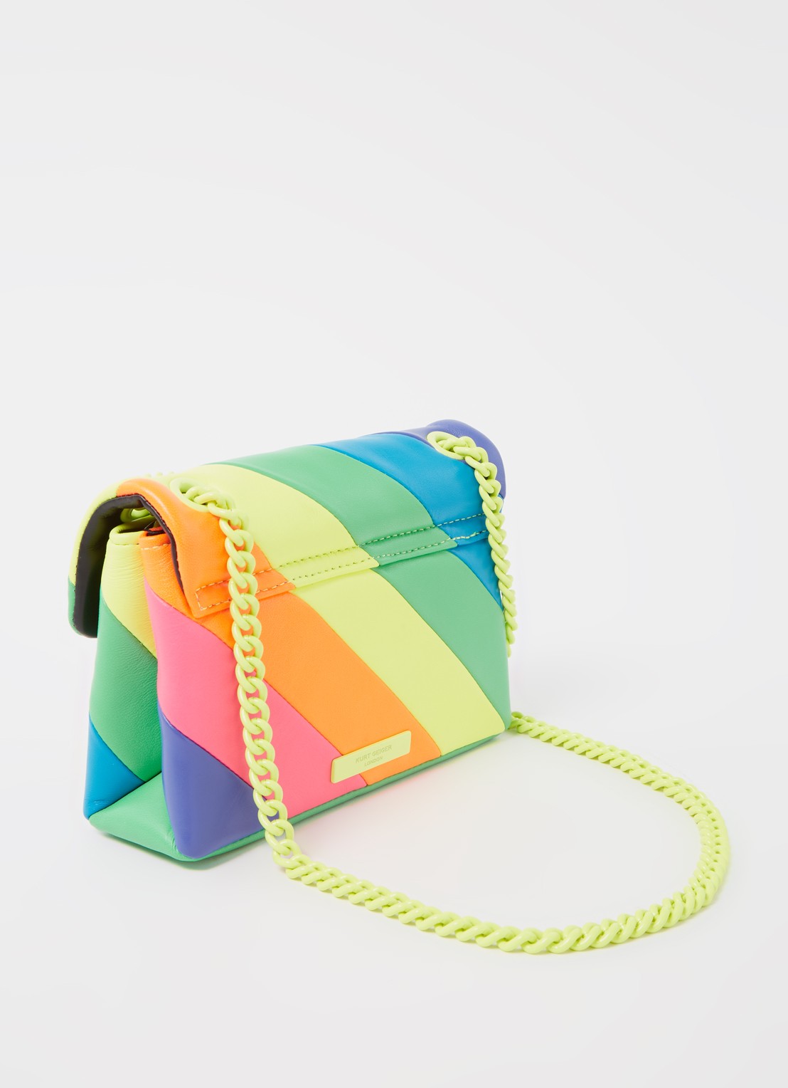 Kurt Geiger Mini Kensington crossbodytas van leer - achterkant multicolor