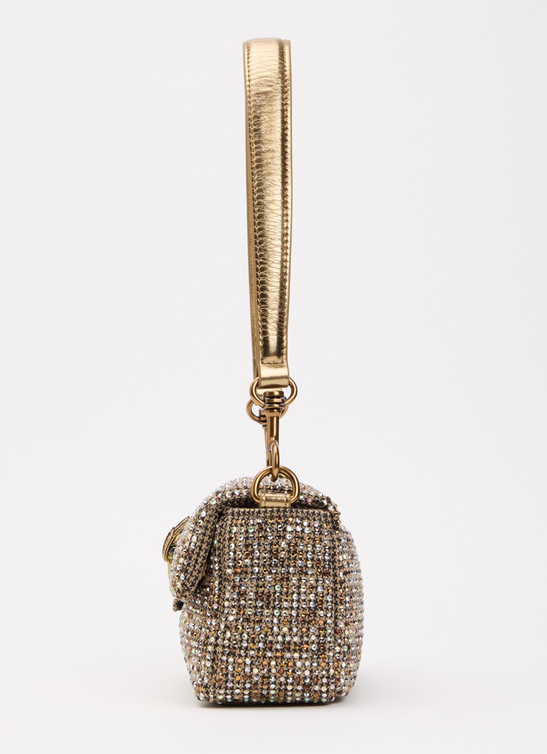 Kurt Geiger Mini Oxford schoudertas met strass - detail 4 beige