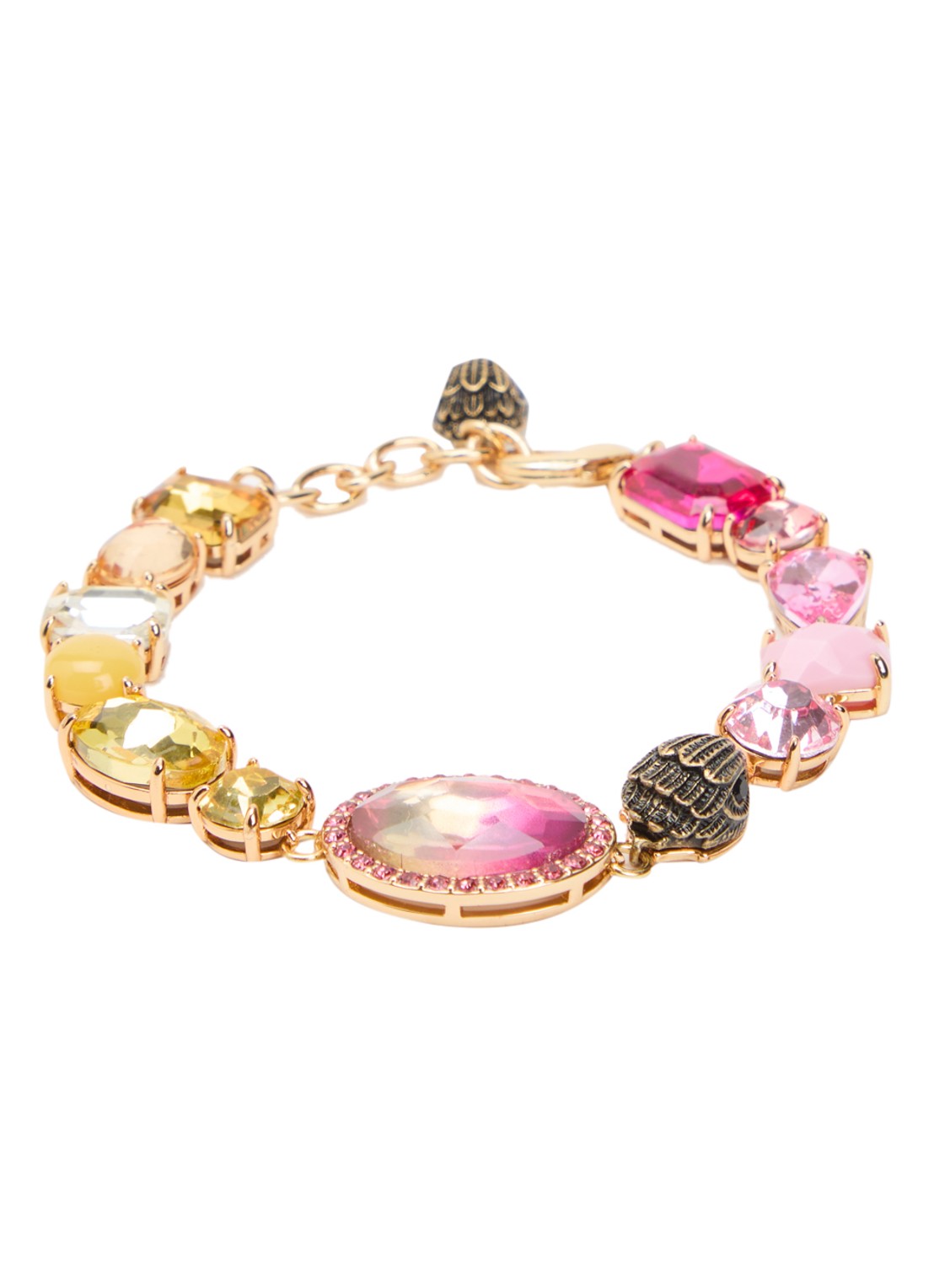Kurt Geiger Mixed Gem armband met kristal - voorkant 2 goud