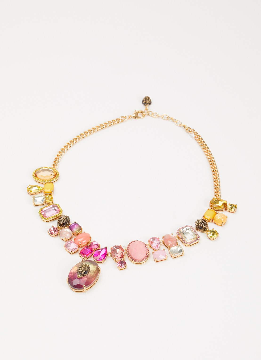 Kurt Geiger Mixed Gem ketting met hanger - detail 2 goud