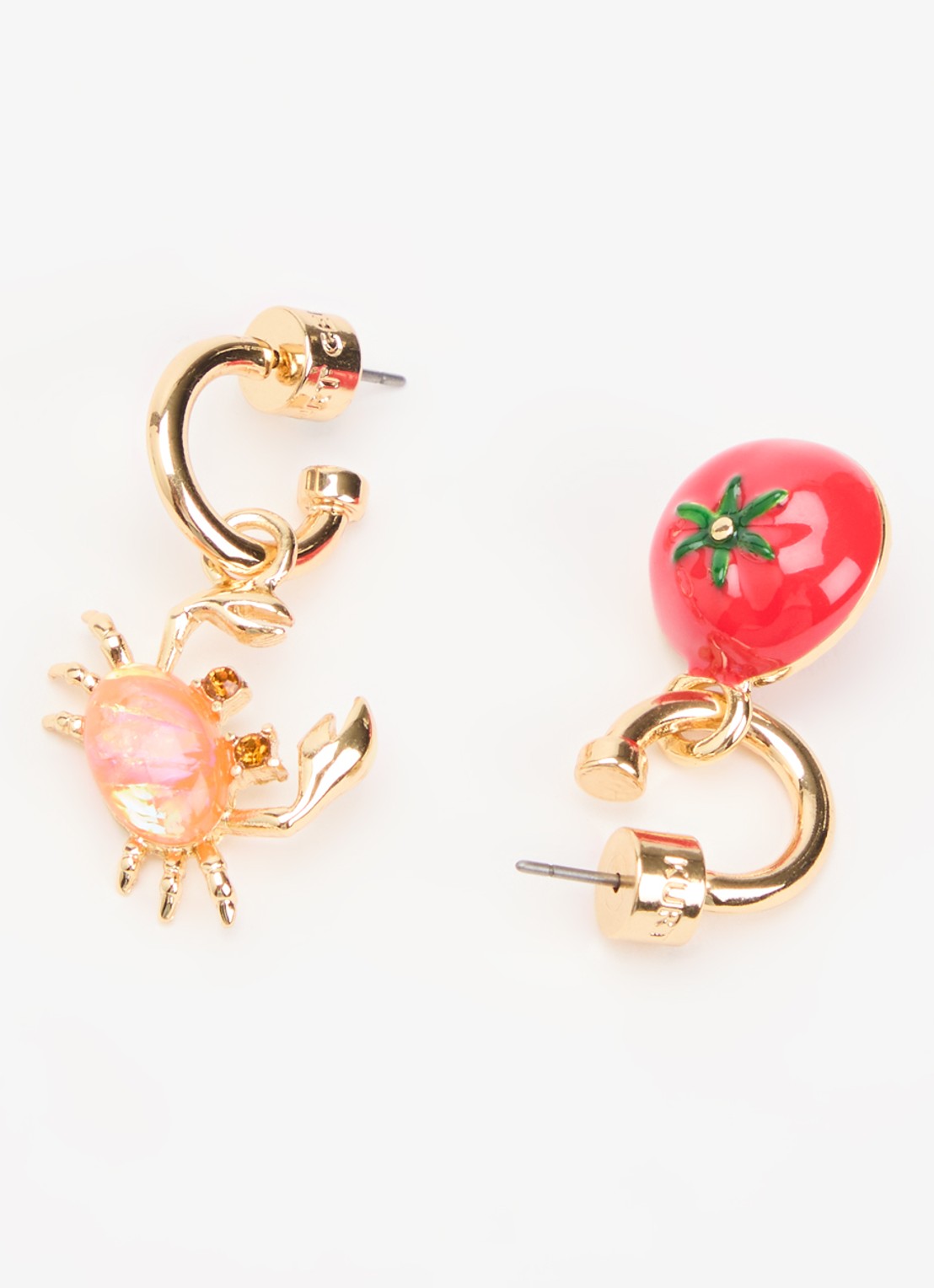 Kurt Geiger Novelty oorstekers met hanger - detail 2 rood