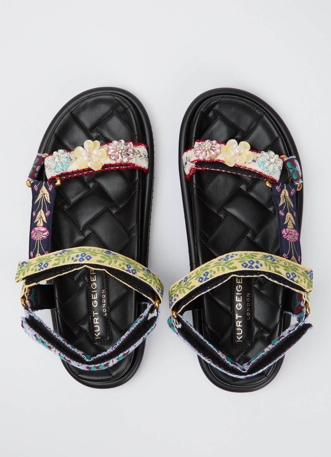 Kurt Geiger Orson sandaal met borduring - detail 4 zwart