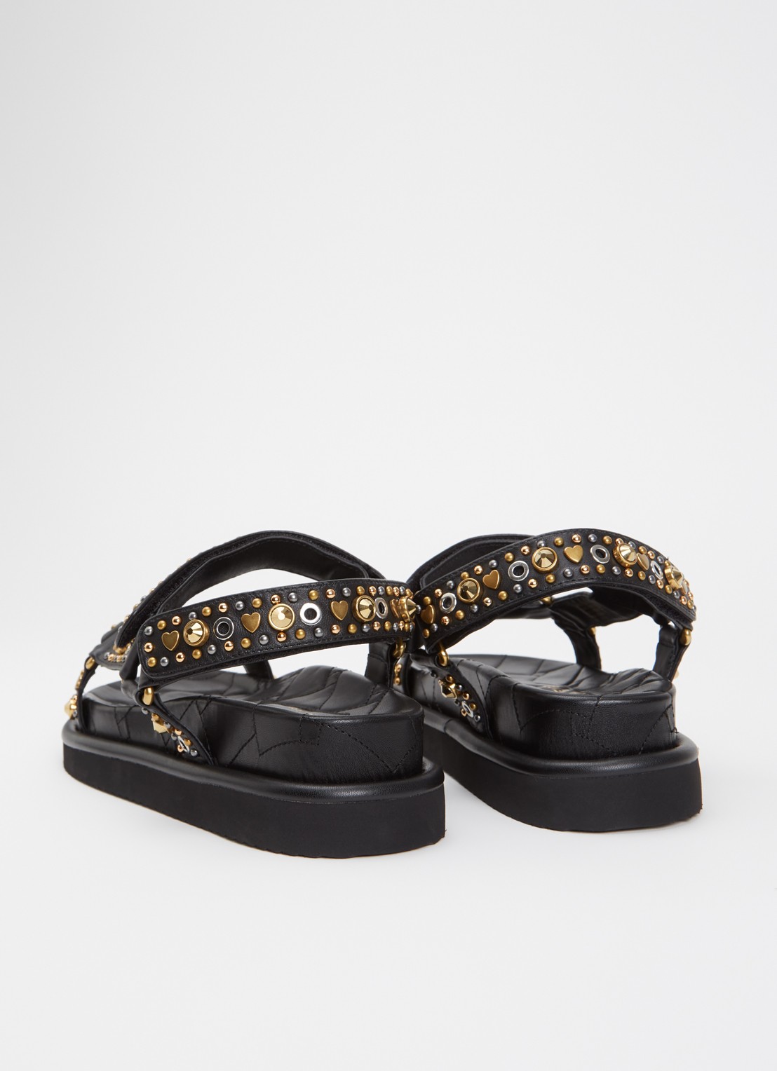 Kurt Geiger Orson sandaal met studs - achterkant 5 zwart