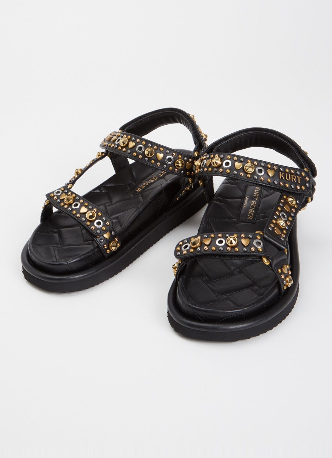 Kurt Geiger Orson sandaal met studs - detail 2 zwart