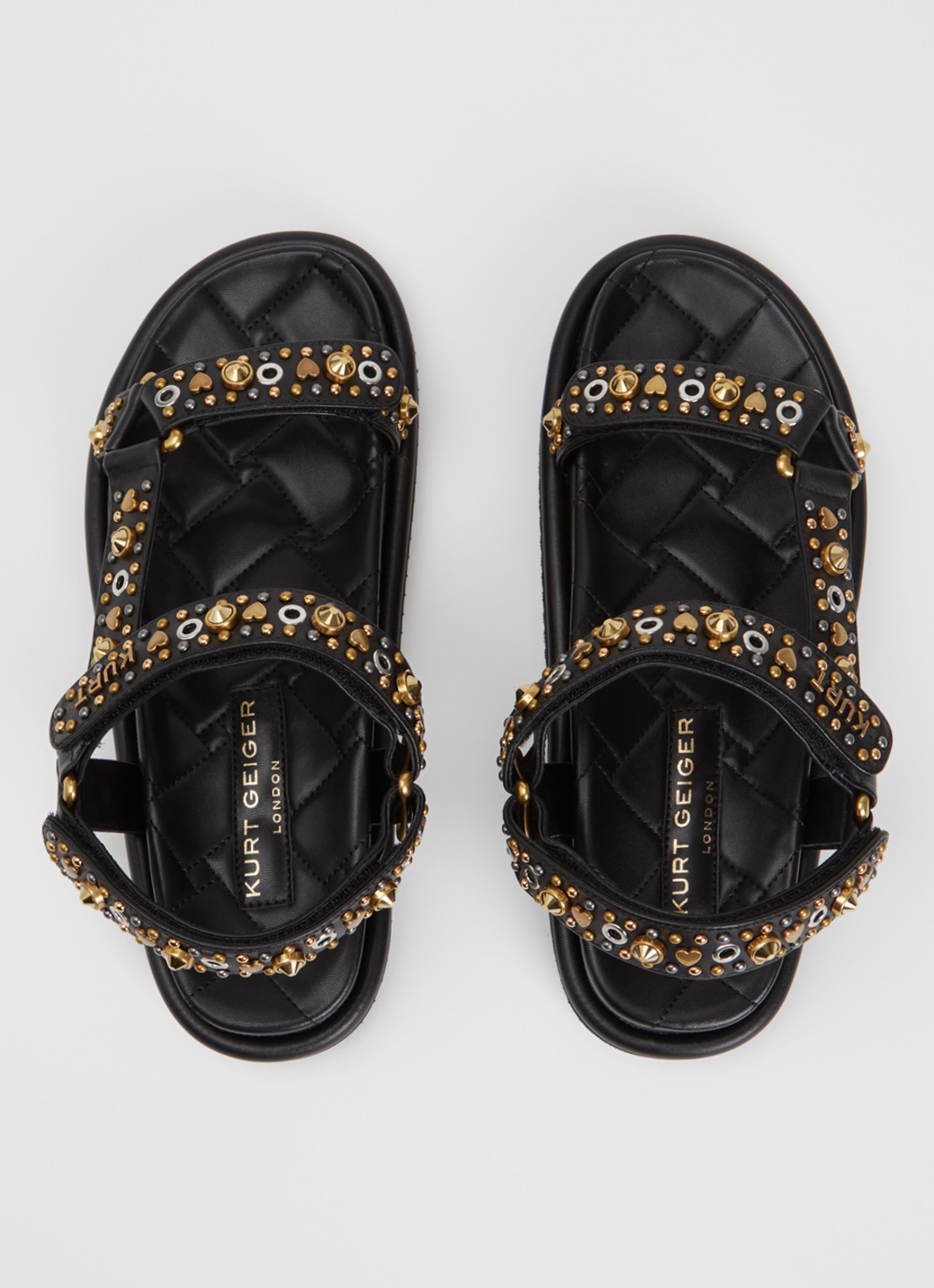 Kurt Geiger Orson sandaal met studs - detail 3 zwart