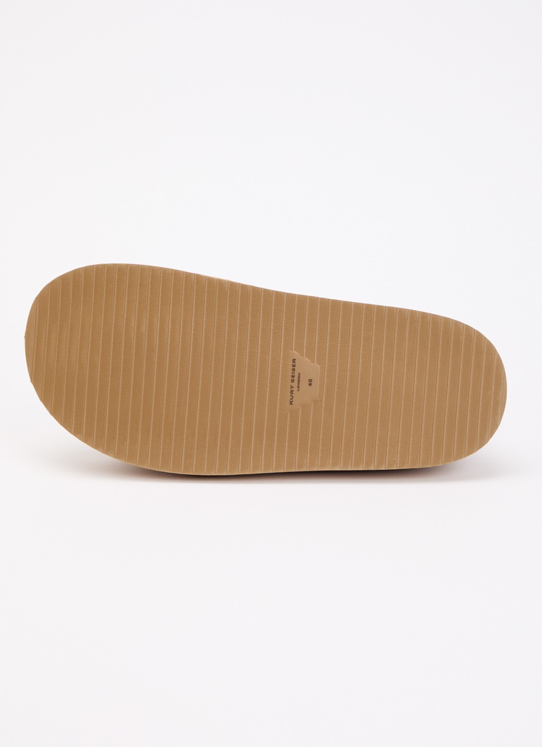 Kurt Geiger Orson sandaal van leer met metallic details - detail 5 bruin