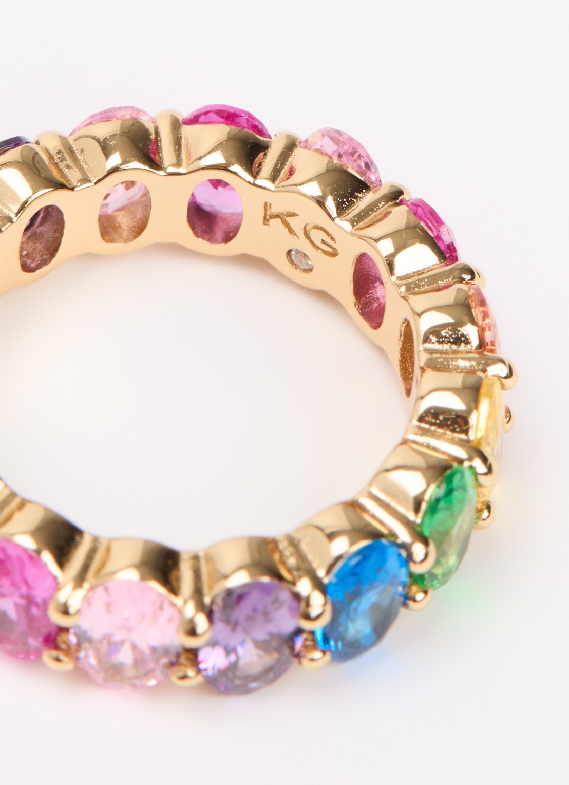 Kurt Geiger Oval Mix ring met kristal - detail 3 multicolor