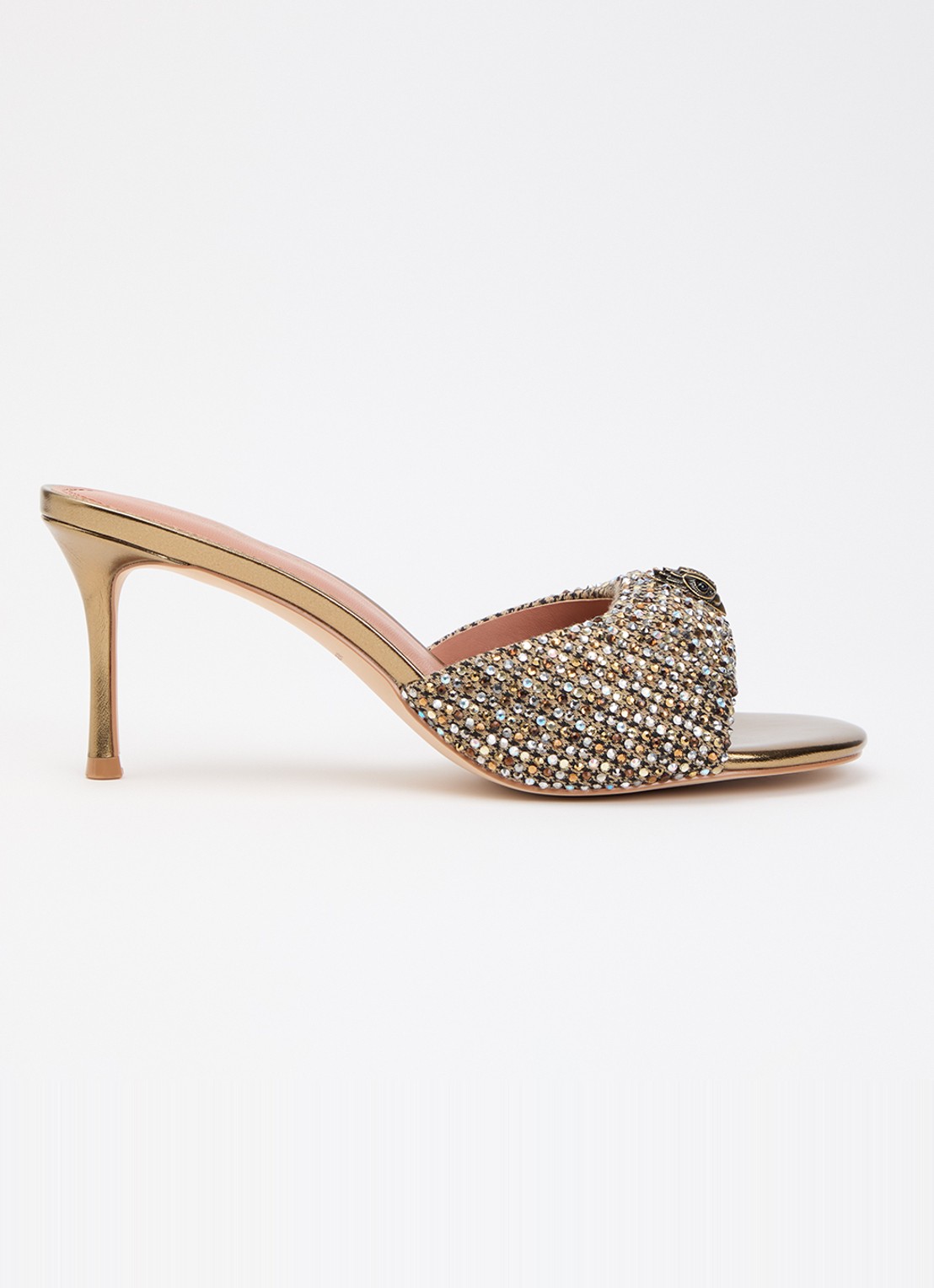 Kurt Geiger Oxford muiltje met strass - voorkant beige