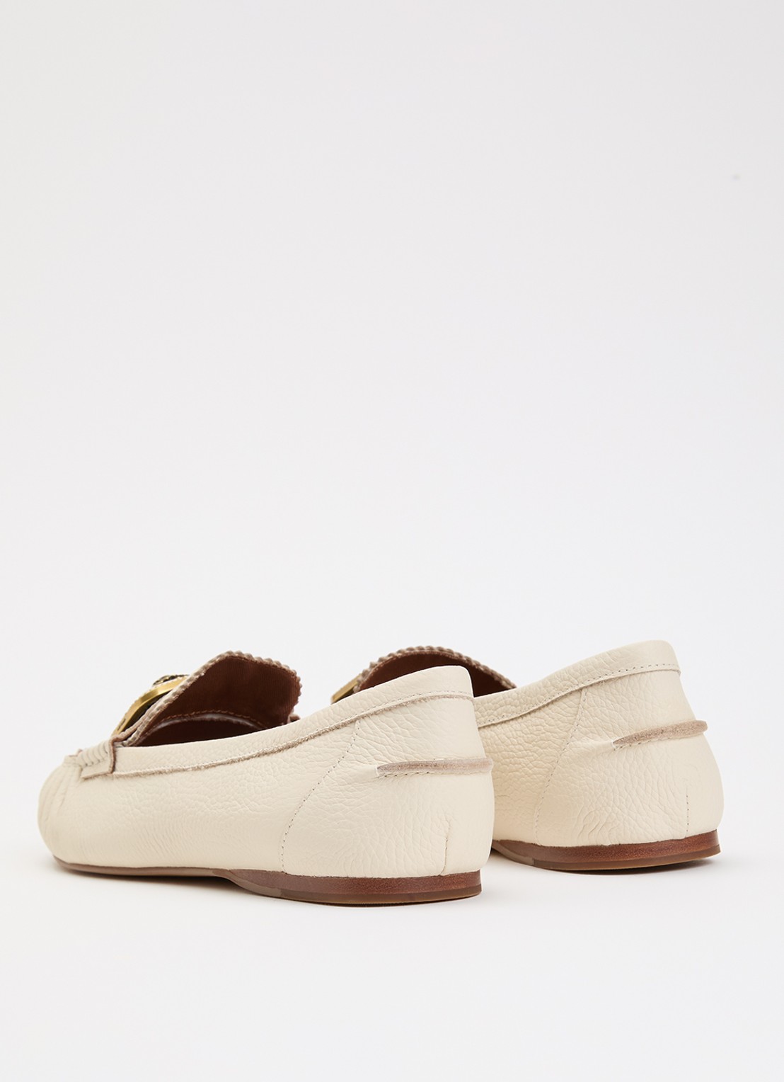Kurt Geiger Pimlico loafer van leer - achterkant 2 creme