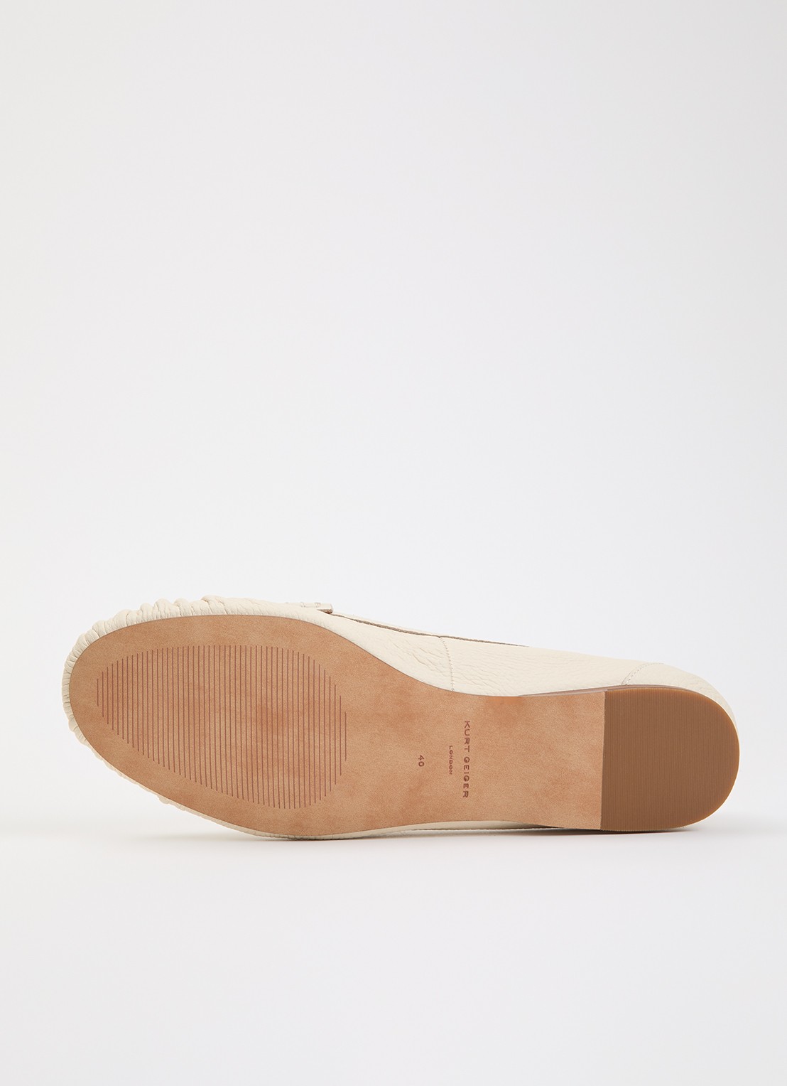 Kurt Geiger Pimlico loafer van leer - detail 5 creme
