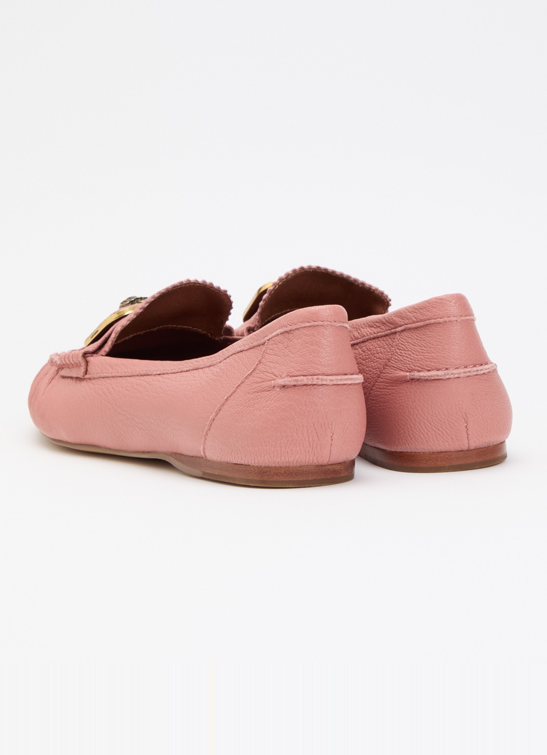 Kurt Geiger Pimlico loafer van leer - achterkant 2 oudroze