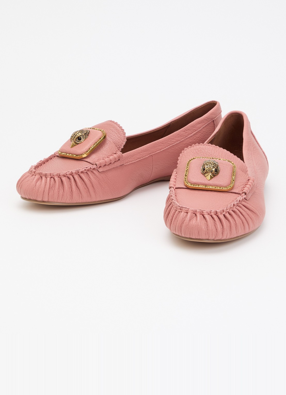 Kurt Geiger Pimlico loafer van leer - detail 3 oudroze