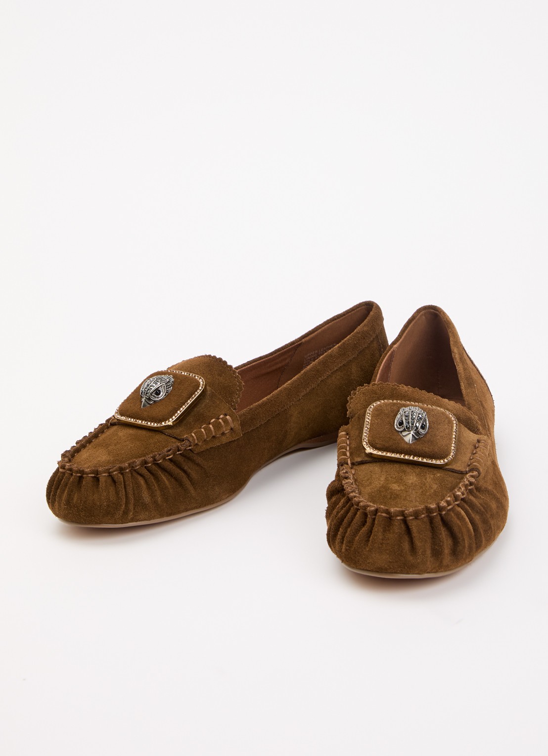 Kurt Geiger Pimlico loafer van suède - detail 3 bruin