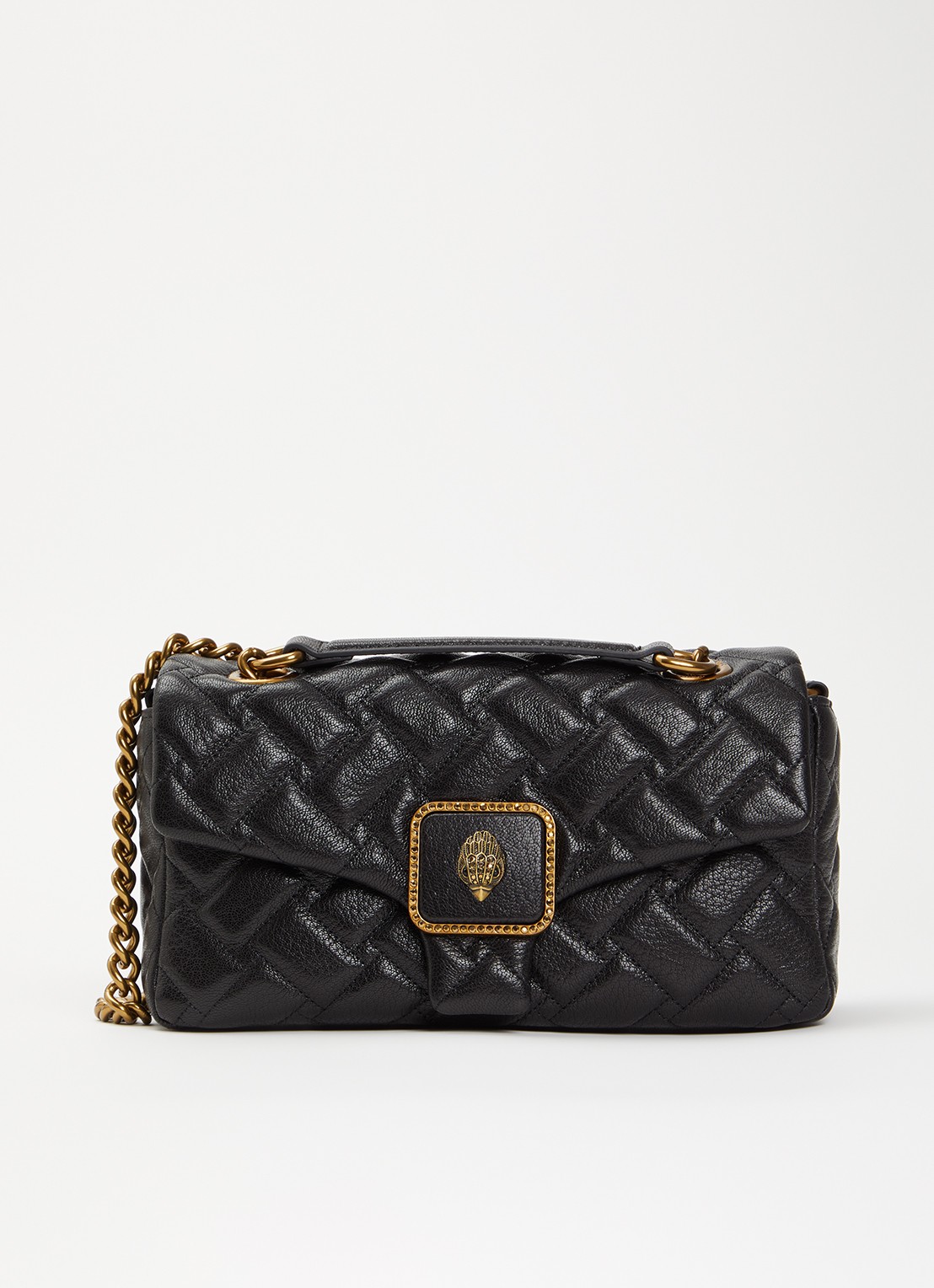 Kurt Geiger Pimlico schoudertas van leer - voorkant 5 zwart