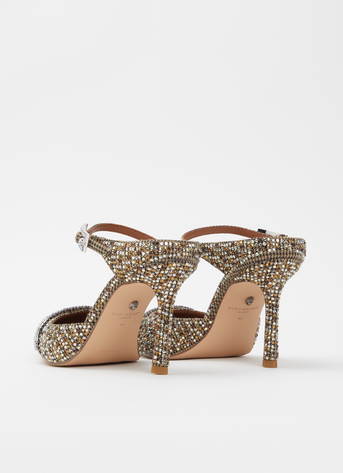 Kurt Geiger Pump met strass - achterkant zand