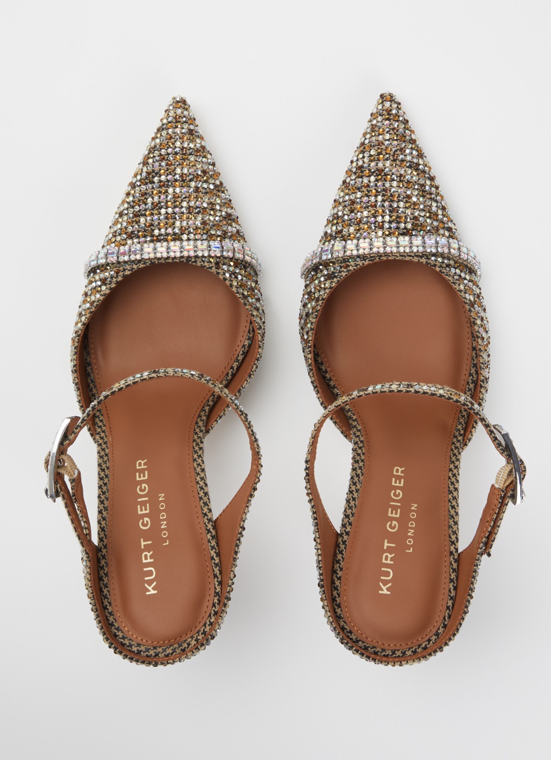 Kurt Geiger Pump met strass - detail 4 zand