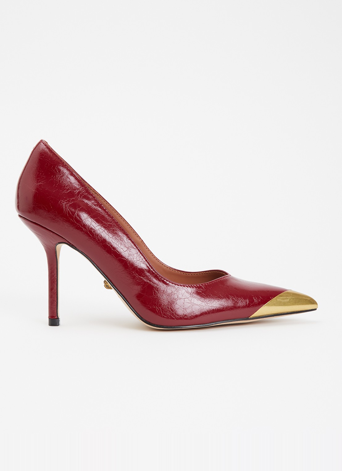 Kurt Geiger Regent Point pump van leer - voorkant 2 bordeauxrood