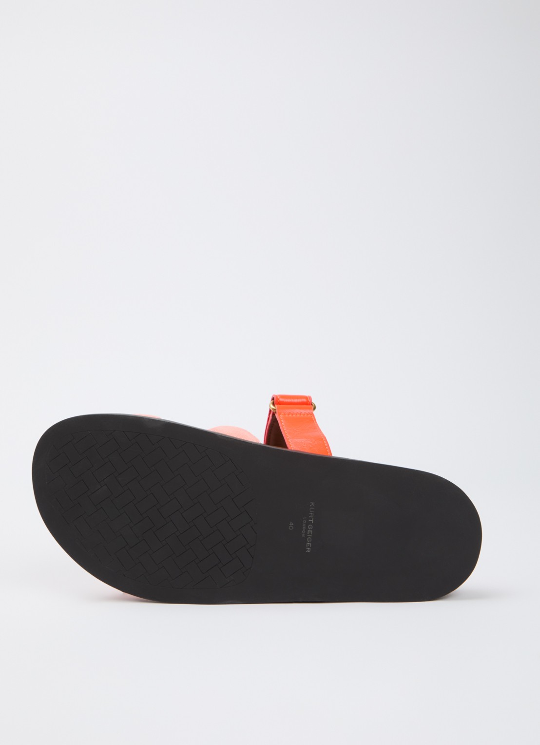 Kurt Geiger Sandaal van suède met details van leer - detail 4 koraalroze