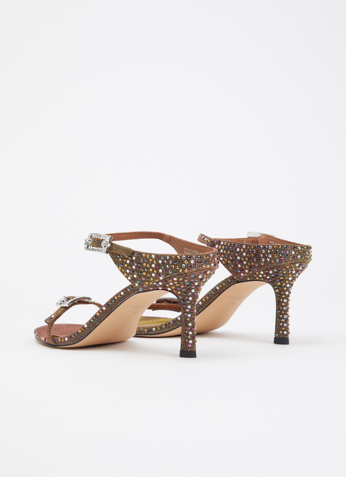 Kurt Geiger Sandalette met strass en gespdetail - achterkant brons