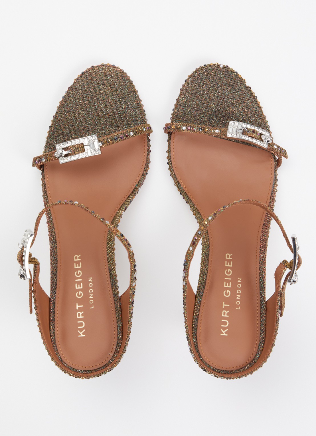 Kurt Geiger Sandalette met strass en gespdetail - detail 4 brons
