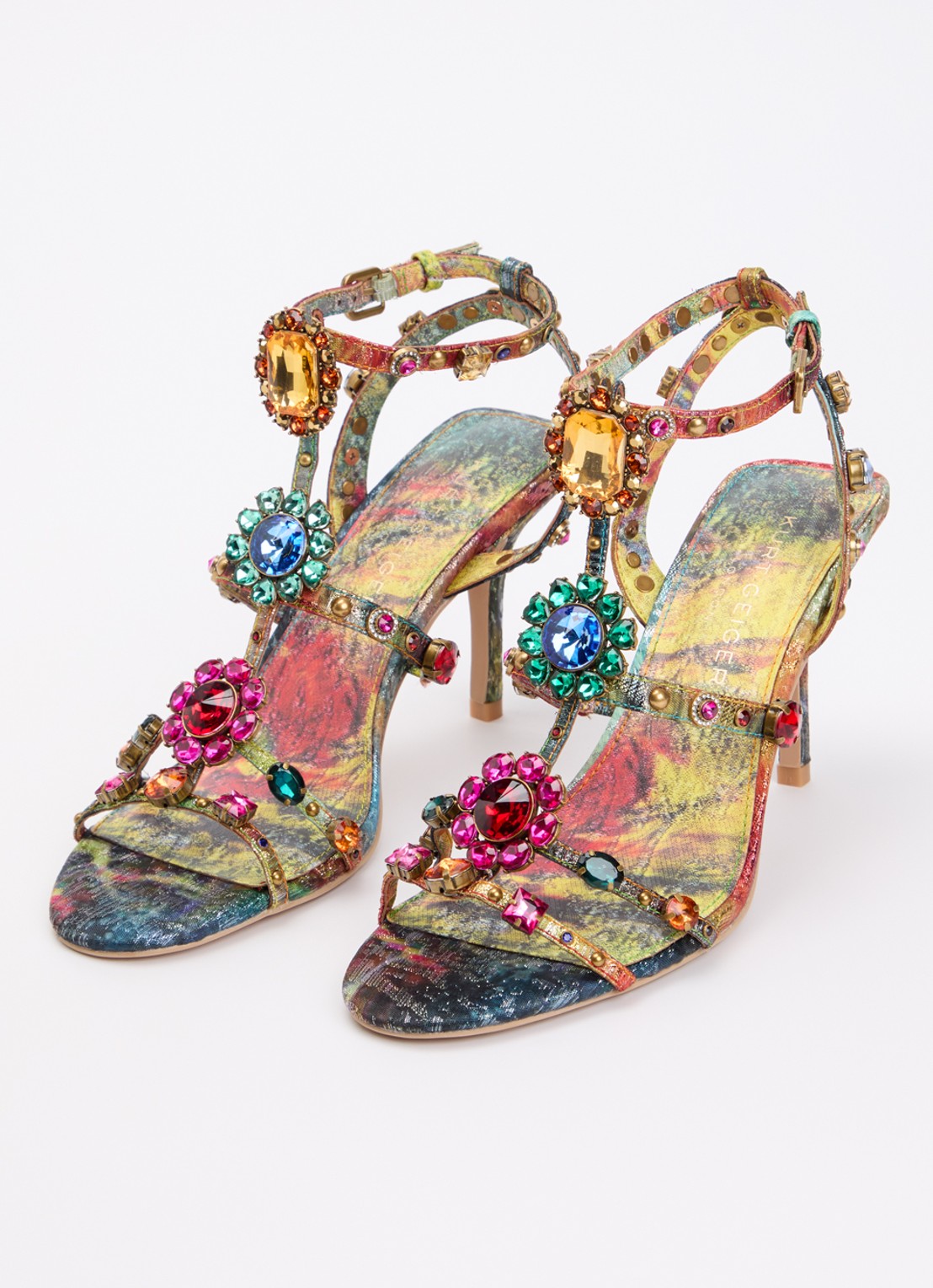 Kurt Geiger Sandalette met strass en studs  - detail 3 multicolor