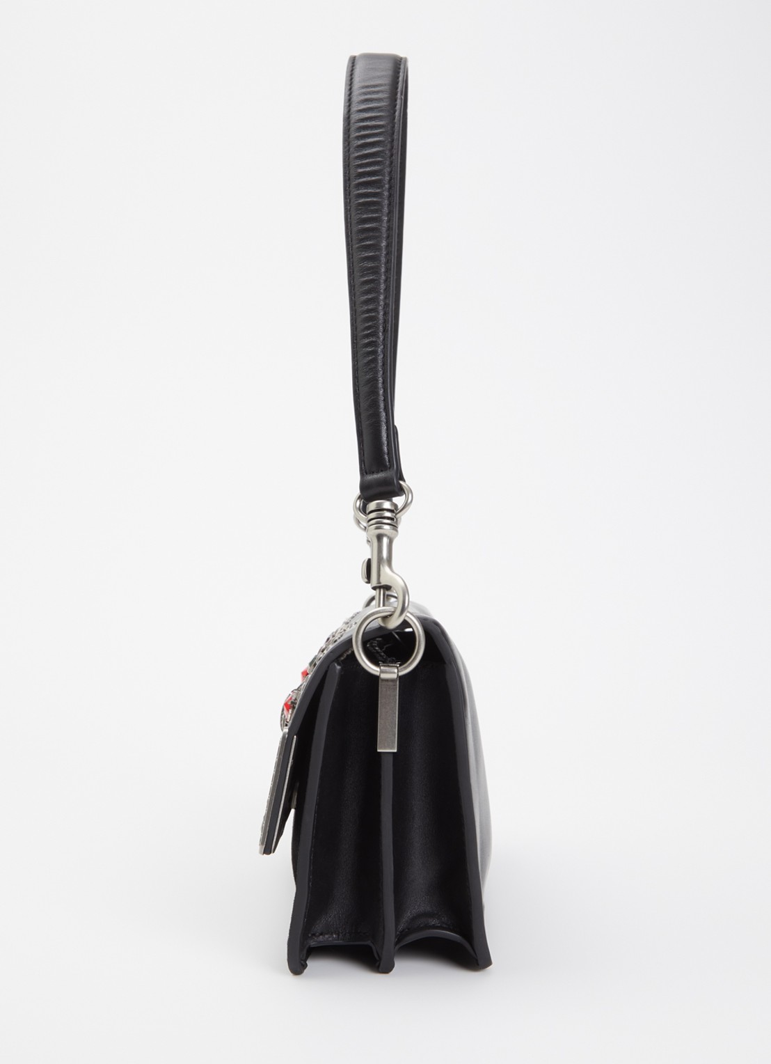 Kurt Geiger Sloane Soft schoudertas van leer met studs - detail 4 zwart