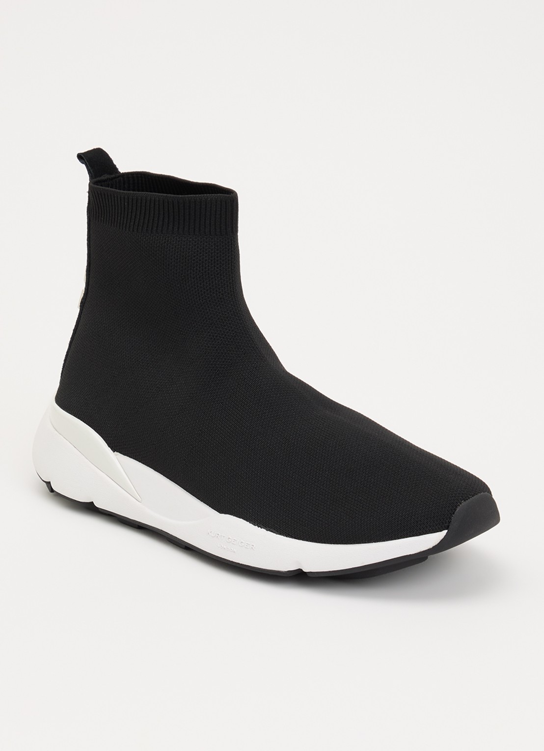 Kurt Geiger Sneaker met gebreid bovenwerk en suède details - voorkant 4 zwart