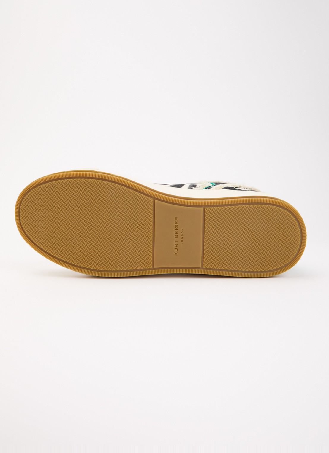Kurt Geiger Southbank sneaker met dierenprint en leren details - detail 4 bruin