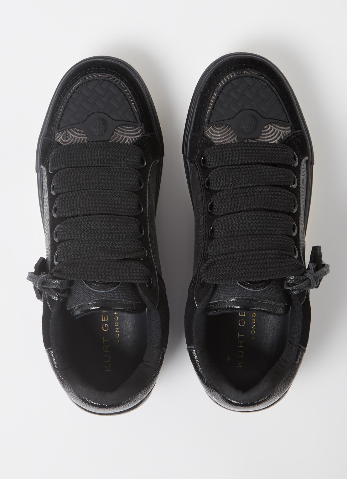 Kurt Geiger Southbank sneaker met suède details - detail 4 zwart