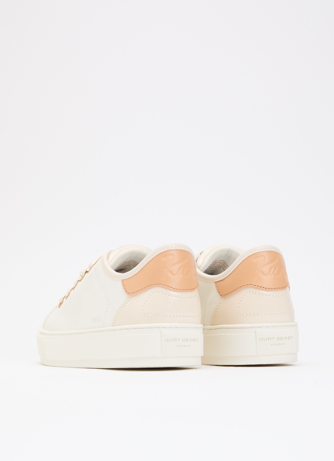 Kurt Geiger Southbank sneaker van leer met logo - achterkant 5 wit