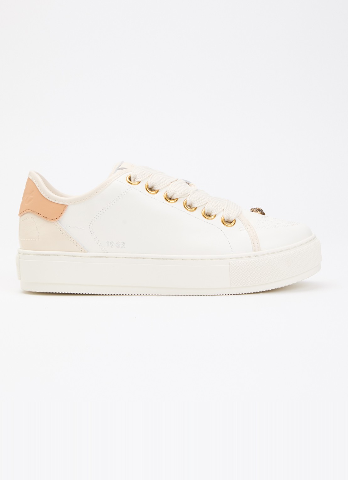 Kurt Geiger Southbank sneaker van leer met logo - voorkant 4 wit