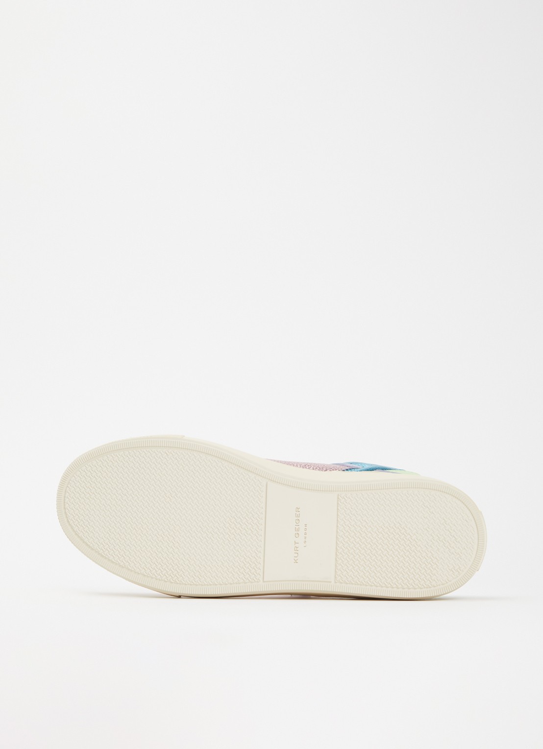 Kurt Geiger Southbank sneaker van leer met metallic finish - detail 5 multicolor
