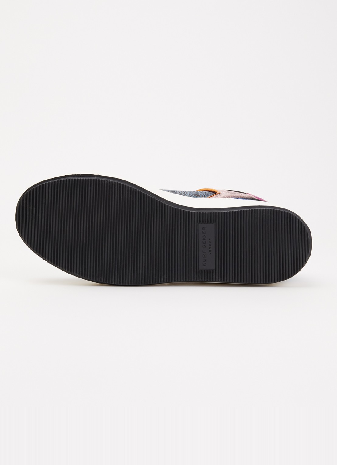 Kurt Geiger Southbank Tag sneaker van leer met metallic details - detail 4 zwart