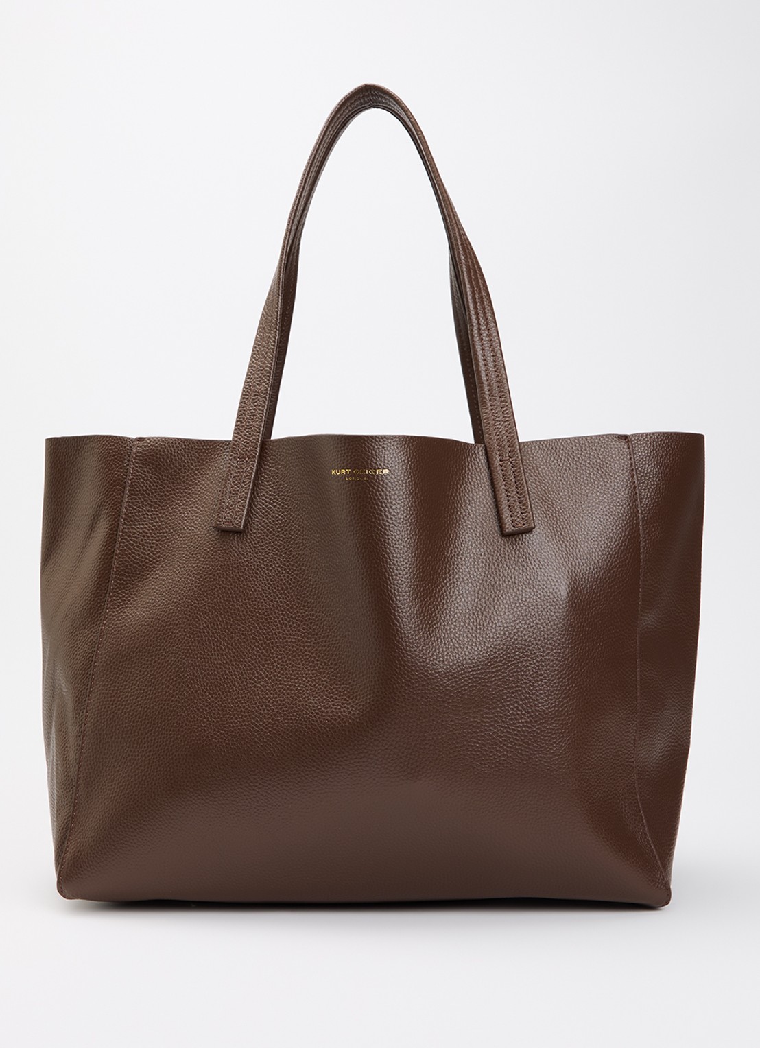 Kurt Geiger Violet Large shopper van leer - voorkant donkerbruin