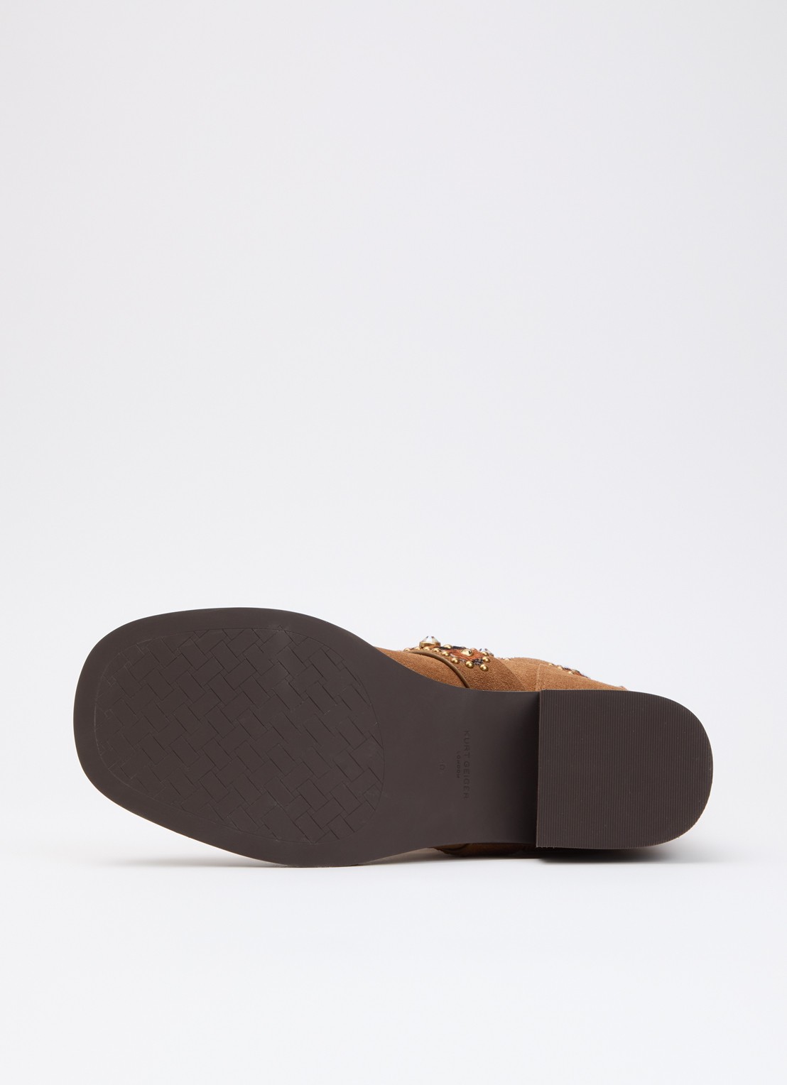 Kurt Geiger Western Biker cowboylaars van suède met studs - detail 3 camel