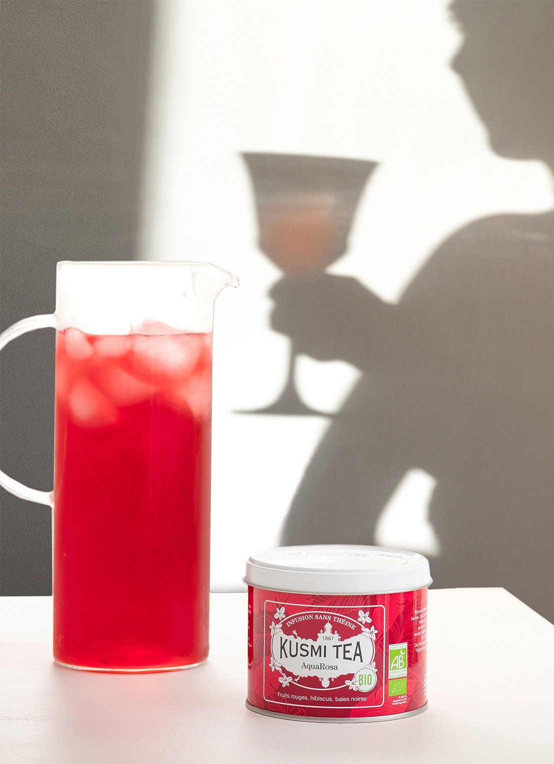 Kusmi Tea AquaRosa losse thee 100 gram - detail 3 donkerroze