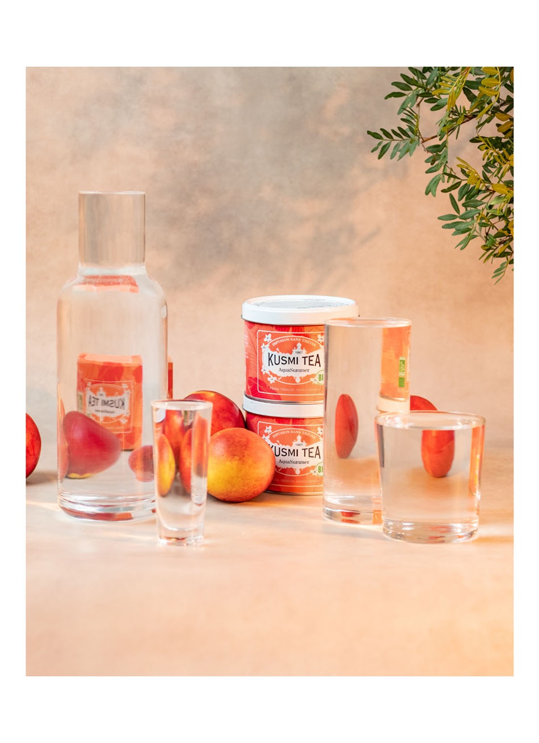 Kusmi Tea AquaSummer losse thee 100 gram - detail 6 perzikroze