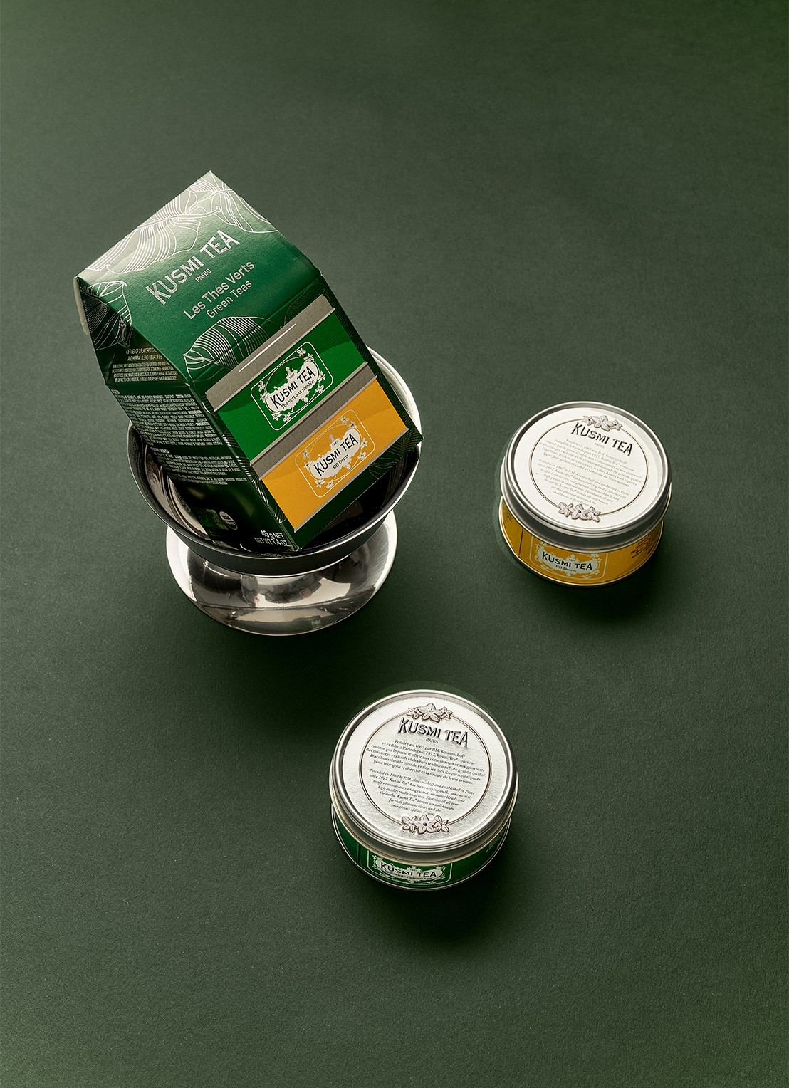 Kusmi Tea BB Detox & Spearmint Green Tea losse thee 2 stuks in giftbox - detail 3 beige
